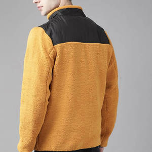 Veste en laine Sherpa avec veste zippée en polaire Veste polaire Sherpa personnalisée Streetwear pour hommes Vêtements d'extérieur de qualité supérieure Vêtements en gros - Product Image 3