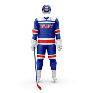 Conjunto de Jersey de Hockey sobre Hielo Healy Verde y Blanco Sublimado, Absorbente de Humedad, Manga Larga, Ropa de Invierno para Hombre - Product Image 3