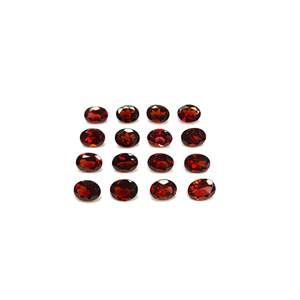 Pierre de grenat rouge naturel, qualité AAA, ovales facettées 6x8mm et 8x10mm, pierre précieuse en forme de cœur vert - Product Image 1
