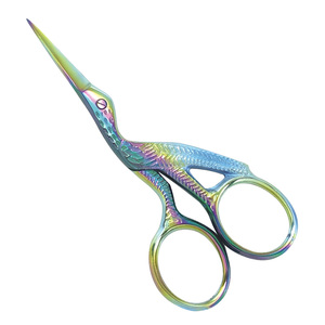 Ciseaux à cuticules droits en forme d'oiseau 9cm Ciseaux à cuticules incurvés en acier inoxydable Manucure professionnelle Pédicure Extra Fine - Product Image 1