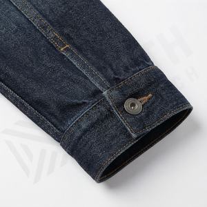 Veste en jean décontractée personnalisée pour hommes, grandes tailles, 100% coton, option logo sur le devant, respirante, veste d'hiver - Product Image 6