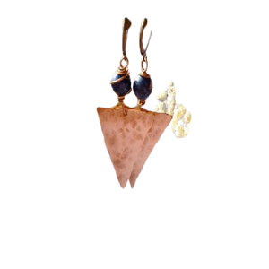 Pendientes de cobre para el Día Mundial DE LA Salud 2006, fabricantes de joyas en Bulgaria, elegantes pendientes geométricos indios al por mayor - Product Image 2