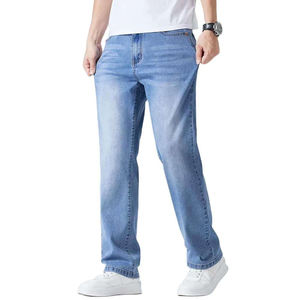 Pantalones Vaqueros Rectos de Mezclilla 100% Algodón, Ligeros, Cómodos, de Secado Rápido, Transpirables, Casuales, Estilo Urbano, para Invierno - Product Image 3