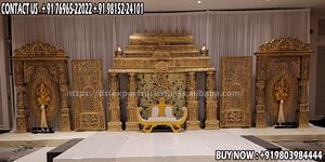 Escenario de Boda India de Gran Estilo, Decoración de Escenario Real para Bodas Shiv Parvati, Escenario de Fibra para Bodas Indias en el Reino Unido - Product Image 3