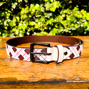 Boucle en laiton massif de longueur personnalisée Ceinture en cuir véritable vintage décontracté avec design imprimé dans une boîte unique en finition noire mate - Product Image 2