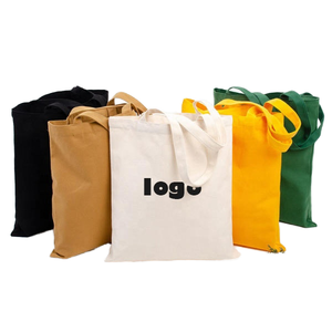 Sac fourre-tout en toile personnalisé avec impression du logo sac à provisions en coton recyclé naturel sac en coton à poignée écologique - Product Image 5