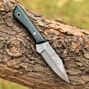 Couteau de chasse à peler en acier damas forgé fait à la main personnalisé couteau de camping à lame fixe de support OEM de camping de qualité industrielle - Product Image 2