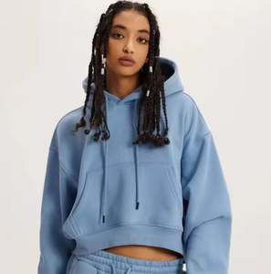 Ensemble de deux pièces d'été pour femmes à capuche avec logo personnalisé Ensemble de sweat à capuche zippé pour femmes - Product Image 1