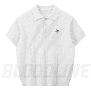 Chemise à manches courtes pour homme Bloodline, couleur unie, tricotée, respirante, en coton, séchage rapide, coupe classique, marron - Product Image 1