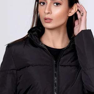 2025 Mùa Đông Quần Áo Của Phụ Nữ Đứng Cổ Áo Crop Pu Bong Bóng Nóc Xuống Áo Khoác Phụ Nữ Phụ Nữ Mùa Đông Cho Tùy Chỉnh - Product Image 5