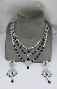 Beautiful Look Superb Quality Luxury Sparkle Zircon <b>Necklace</b> <b>Set</b> With <b>Earrings</b> for Wedding Engagement Party Wear For Women - Product Image 3