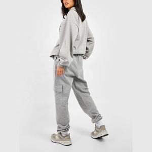 OEM vente en gros pull-over ajusté en molleton de coton pour femmes survêtement à capuche survêtement pour le printemps - Product Image 3