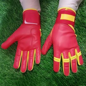 2026 Pro Series <b>Padded</b> Baseball Batting Gloves Cowhide Leather Ambidextrous Hook Loop Closure Customizable Sustainable Team - Product Image 1