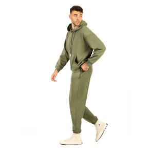 Customized 100% Cotton Fleece Blank Sweatsuit Set Heavyweight Casual Tracksuit Drawstring <b>Pullover</b> Hoodie And Jogger Sweatpants - Product Image 2