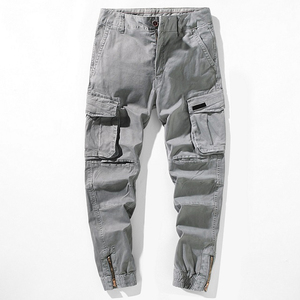 Pantalones cargo cortavientos de estilo callejero para hombre con cremallera y bolsillos Diseño transpirable para senderismo y ropa informal - Product Image 5