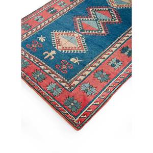 Tapis en laine noués à la main Nuray, géométriques, 9x12, rectangulaires abstraits pour la maison, pour le salon ou la chambre - Pae-1225 en rouge et orange - Product Image 2