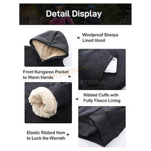 Sweat à capuche Sherpa d'hiver pour enfants avec doublure en polaire confortable et lavable en machine - Product Image 4