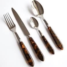 Ensemble de couverts dorés de forme personnalisée au design de luxe, couverts de table à manger à manche de cuillère classique durable avec miroir d'Inde - Product Image 3