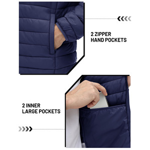 Blouson matelassé élégant pour homme, design professionnel, col, nouveau tissu tendance, veste pour homme - Product Image 4