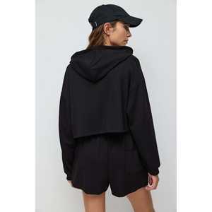 Sweat-shirt court à col rond doux au toucher pour tous les jours - Product Image 6