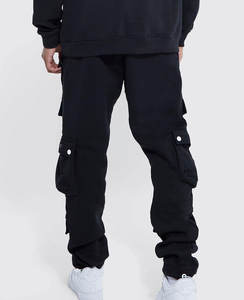 ชุดวอร์มขายส่งแบบหนา ทรงหลวม ขากว้าง สไตล์แบ็กกี้ กางเกงวอร์มพิมพ์โลโก้สีตามสั่ง ทรงบานซ้อน สำหรับผู้ชาย - Product Image 3