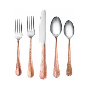 Ensemble de 5 couverts en acier inoxydable idéal pour les ustensiles de cuisine de table à manger à usage domestique couverts plaqués couleur argent poignée de qualité supérieure - Product Image 2