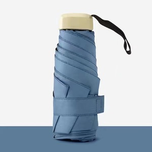 Mini bolsillo 6 costillas 210T recubierto ligero plegable paraguas Manual a prueba de viento viaje sol lluvia paraguas 5 plegable compacto - Product Image 2