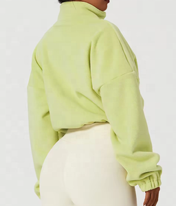 Vente en gros de sweats à capuche en molleton 100% personnalisés pour femmes, décontractés, lourds, à fermeture éclair, 600 GSM - Product Image 4