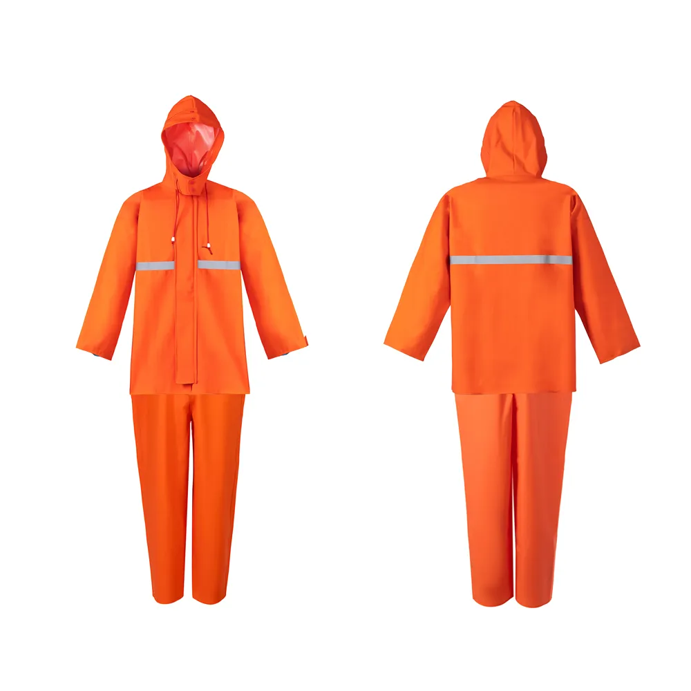 2024 Heavy Duty Men Durable Waterproof Fishing Jacket With Bib Pants Overall Foul Weather Gear Fishing Rain Suit