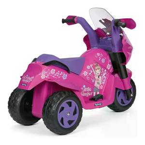 Moto Little Singer 6V 2,5 Ah Lithium Rose Jouet à roulettes 92,5 cm Fuchsia IGED925 Moto électrique pour enfants - Product Image 2