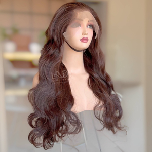 La mejor calidad 100% Peluca de cabello humano vietnamita Resalte los colores Pelucas delanteras de encaje Cabello virgen Grado Mezcla de cabello - Product Image 3