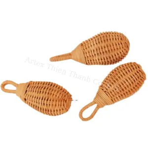 Sonaglio Rock Baby Toys sonaglio bambini Toddler Wicker Bell shaker sonaglio musicale in Rattan intrecciato senza sonagli giocattoli per bambini