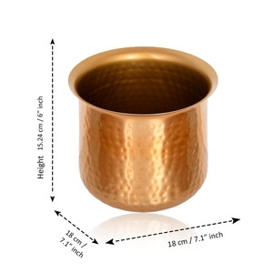 Modern Hammered Mirror Polished Metal <b>Planter</b> <b>For</b> Chic <b>Indoor</b> Greenery Stylish Home Decoration And Statement Corners - Product Image 3