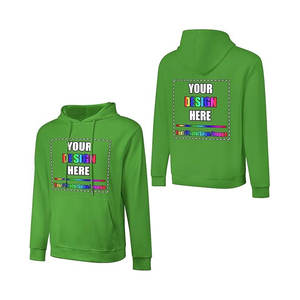 เสื้อฮู้ดผ้าฝ้าย100% ออกแบบได้ตามต้องการสำหรับผู้ชายเสื้อกันหนาวลายพื้นปักข้อความและรูปภาพดีไซน์แบบมีฮู้ดเฉพาะบุคคล - Product Image 1