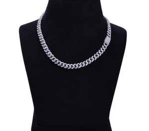 Collier avec pendentifs de style hip-hop en argent sterling et moissanite VVS1, passe le testeur de diamants - Product Image 1