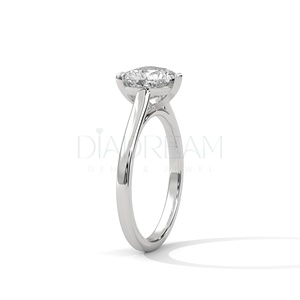 925 Sterling <b>Silver</b> <b>Solitaire</b> Diamond <b>Ring</b> for Women in Oval Cut Moissanite Diamond With VVS Clarity in New Trendy Style - Product Image 5