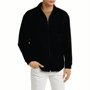 Listo para enviar cheques algodón verano personalizado venta al por mayor camisa negra de manga larga Camisa de franela a cuadros chaqueta para hombres - Product Image 2