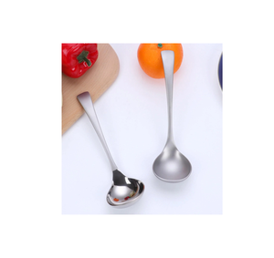 Usine en gros en acier inoxydable vaisselle cuillère ménage cuillère à soupe cuillère à dessert laiton sculpté pièce de design - Product Image 3