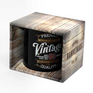 แก้วเซรามิกวินเทจยุค 60s ทนทานต่อการใช้ในเครื่องล้างจานและไมโครเวฟ วัสดุสโตนแวร์ ความจุ 400 มล. ลายการ์ตูน รับผลิตแบบ ODM สำหรับของขวัญทางธุรกิจและใช้ส่วนตัว - Product Image 1