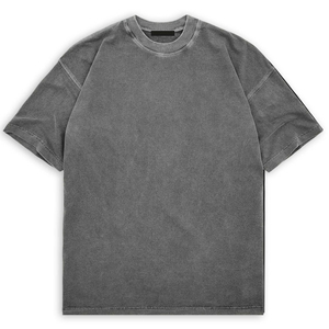 Ensembles d'été personnalisés pour hommes : T-shirts et shorts sur mesure, effet délavé vintage, vente en gros OEM - Product Image 2