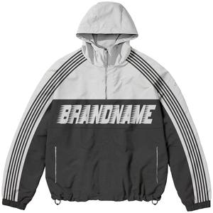 ชุดกีฬากันลมสำหรับทุกเพศวัสดุไนลอนคุณภาพสูงออกแบบโลโก้ได้ตามต้องการชุดวอร์มสีม่วงไซส์ใหญ่พิเศษสำหรับฤดูหนาว - Product Image 2