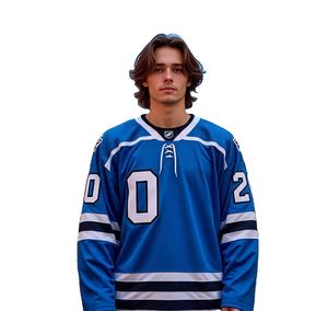 Nouvel arrivage de maillots de hockey sur glace blancs à manches longues avec logo professionnel personnalisé et cousus pour l'entraînement, vente en gros - Product Image 1