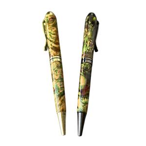 Stylos à bille en bois d'aquamarine stabilisé de qualité supérieure HHPEN, fabriqués à la main au Vietnam, 0,7 mm, plusieurs couleurs d'encre, pour le bureau et l'école - Product Image 3