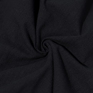 Chemises à manches longues décontractées pour hommes de haute qualité 100% coton respirant confortable vêtements de bureau en couleur noire unie - Product Image 6