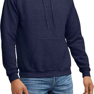 Sweat à capuche athlétique 100% coton décontracté surdimensionné pull solide motif polaire pour couples - Product Image 1