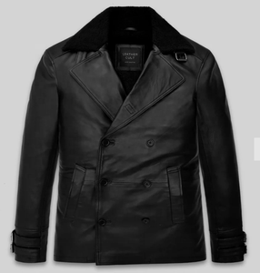 Veste en cuir unisexe modèle 2026 – Écologique, respirante, coupe-vent, col montant, logo frontal, style vintage - Product Image 4