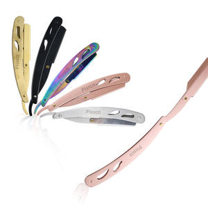 <b>Top</b> Quality Manufacturer and Supplier Pissco For Stainless Steel Handle Straight Edge Folding Shaving Razor Barber Hair Razor - Product Image 2