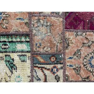 Vintage Turkish Rug, 2.5x6.3 ft Rug, <b>Brown</b> Animal Print <b>Wool</b> Rug - Product Image 5