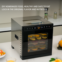 Déshydrateur Commercial Professionnel à 8 Plateaux en Acier Inoxydable pour Fruits et Légumes, avec Hublot Visuel
