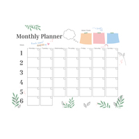 Tableau de planification mensuelle effaçable à sec, calendrier mural réutilisable à adhérence statique, organisateur en PET, tableau blanc pliable, adapté aux animaux domestiques, pour le bureau et la maison